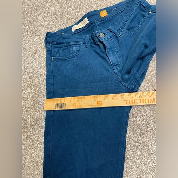 slim stet fit indigo jeans Anthropologie Pilcro and the Letterpress Jeans sz 27 - Picture 8 of 12